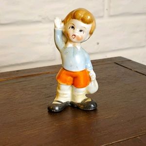 Figurine, Boy, 3.5 inches tall, marked Japan